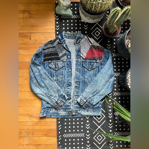 Vintage Distressed Denim Jacket - Picture 1 of 7